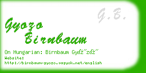 gyozo birnbaum business card